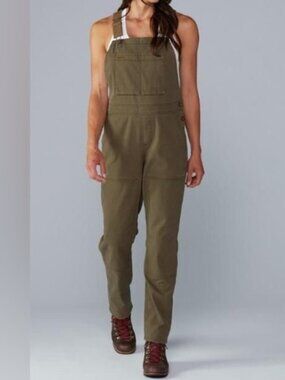 REI Co-op Trailsmith Overalls, Reinforced Knees, Olive Green - Womens 10